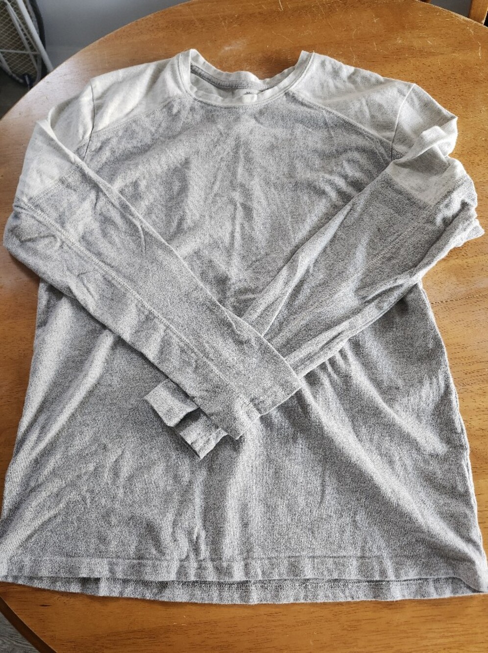 🤍 Vintage Campus Crew Grey & White Classic 100% Cotton Long Sleeve